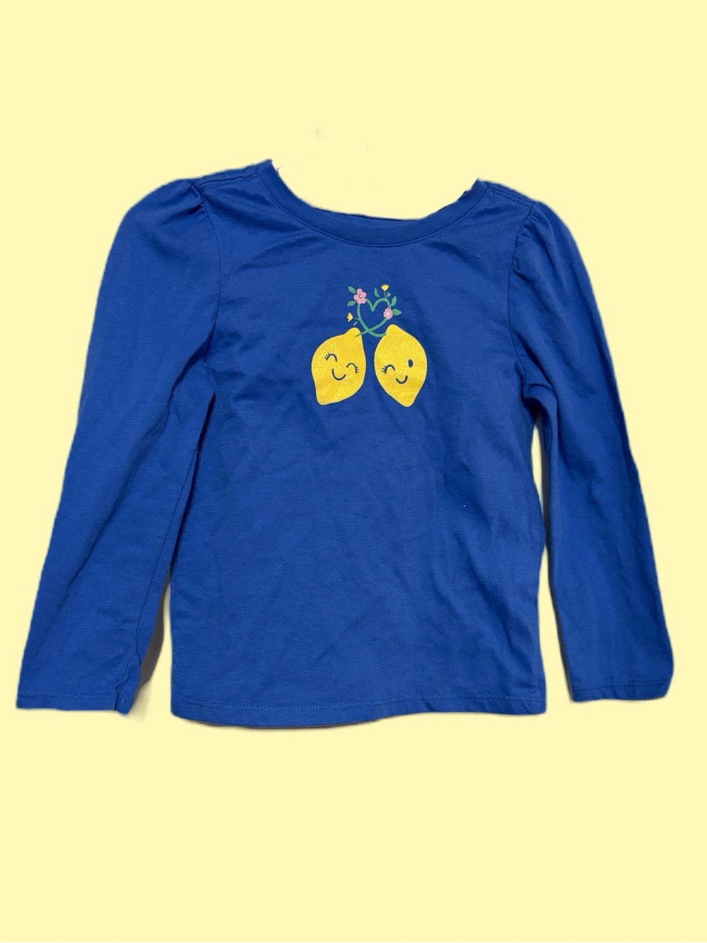 wonder nation Royal Blue Long-Sleeve Top with Smiling Lemon Duo
